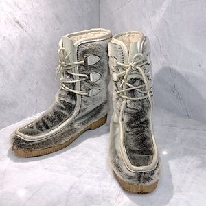 Vintage Drifters new old stock faux seal boots with ‘shearling’ interior size 7